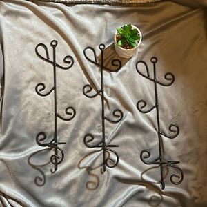 Rod iron candle holders